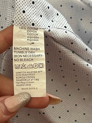 Camicia a manica lunga elegante bianca con pois