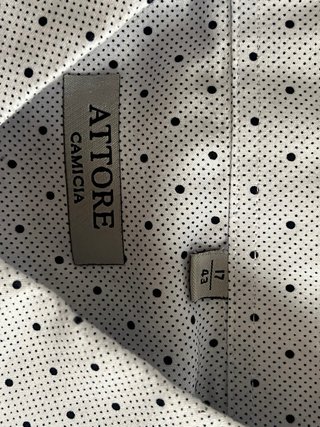 Camicia a manica lunga elegante bianca con pois