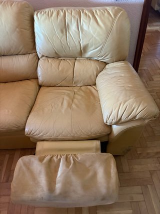 Sofá Rinconera Beige piel