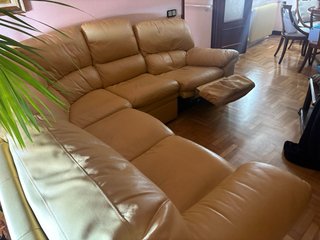 Sofá Rinconera Beige piel