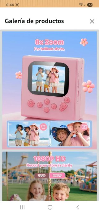 Cámara Impresora Infantil Rosa nueva a estrenar
