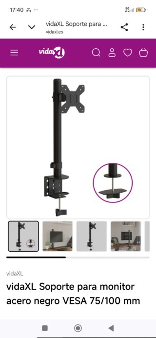 Soporte Monitor VESA 75/100 mm