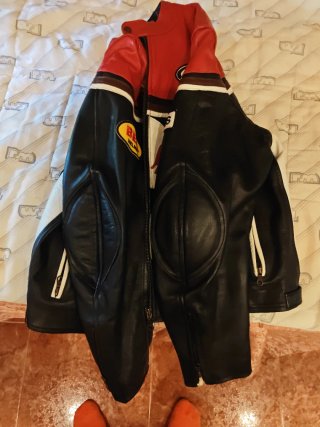 Chaqueta Cuero Moteros Talla XXL