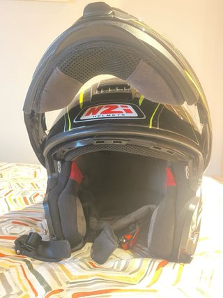 Casco de moto modular