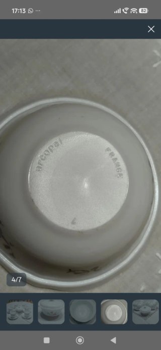 Juego de café Arcopal floral blanco