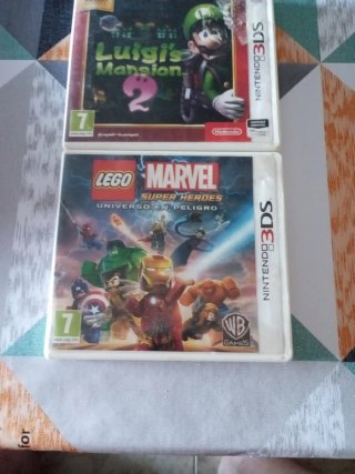 Scatole vuote Luigi's Mansion 2 e LEGO Marvel 3DS