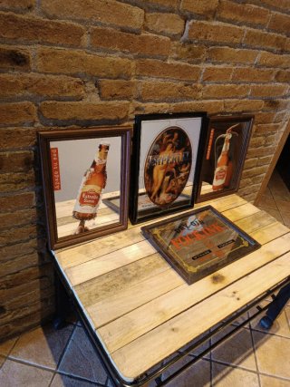 URGE LOTE CUATRO CUADROS ESPEJO VINTAGE