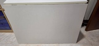Mesa escritorio abatible madera blanca