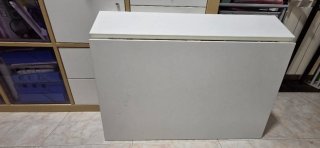 Mesa escritorio abatible madera blanca