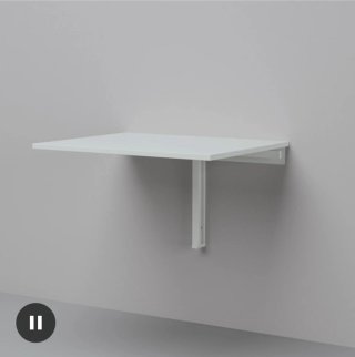 Mesa escritorio abatible madera blanca