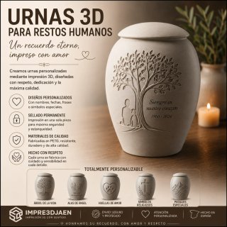 Urnas 3D para cenizas familiares