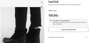 Botas Levis Fowler 2.0 Negras