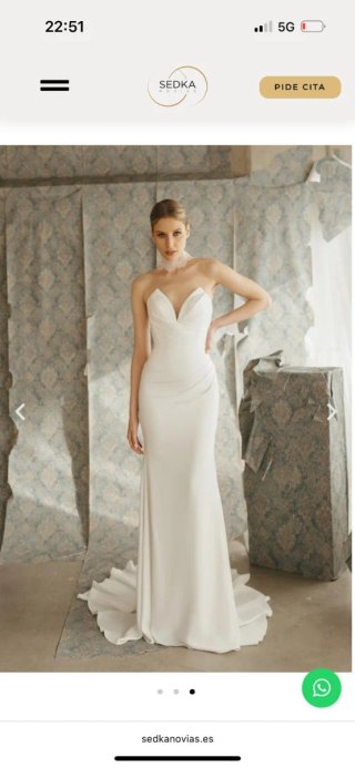 Vestido Sedka Novia a estrenar talla 38 mod. nimes