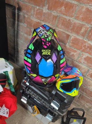Casco Motocross y Gafas Fox y guantes