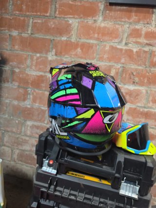 Casco Motocross y Gafas Fox y guantes