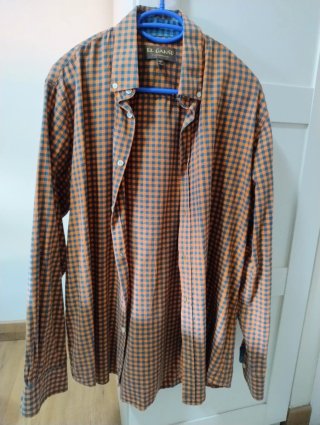 2 Camisas El Ganso Cuadros Naranja/Azul