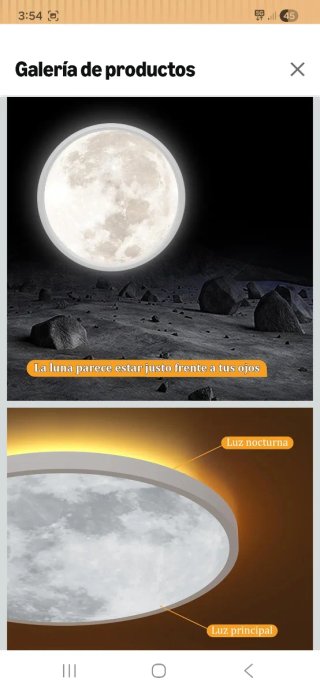 Lámpara de techo Luna nueva precintada