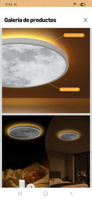 Lámpara de techo Luna nueva precintada