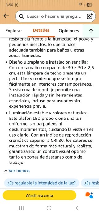 Lámpara de techo Luna nueva precintada
