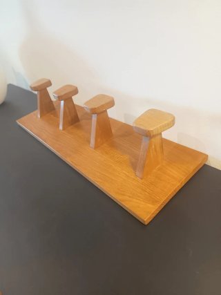 Perchero de madera Mid Century