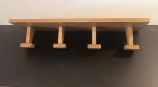 Perchero de madera Mid Century