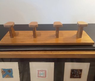 Perchero de madera Mid Century