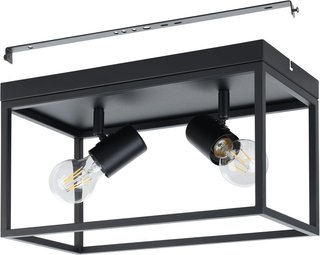 Lámpara Techo Industrial Eglo Silentina 2 Focos
