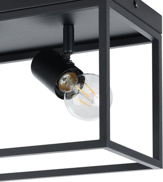 Lámpara Techo Industrial Eglo Silentina 2 Focos