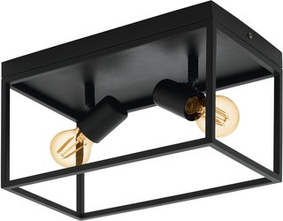 Lámpara Techo Industrial Eglo Silentina 2 Focos