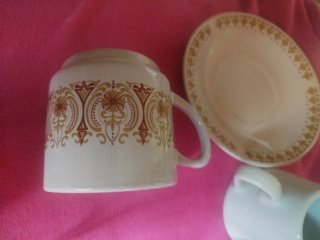 Juego café porcelana vintage picas