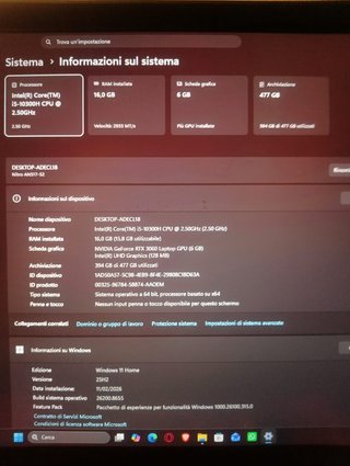 Acer Nitro 5 17.3"|144Hz|RTX 3060|I5|16Gb|512SSD
