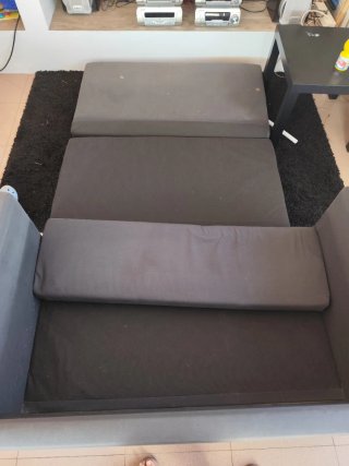 Sofá Cama Ikea Gris Tela