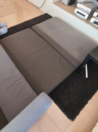 Sofá Cama Ikea Gris Tela