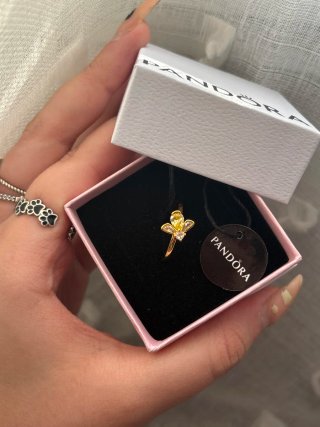 Anillo Pandora Abeja y Miel