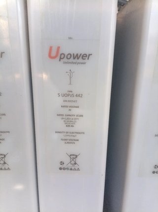 Batería Solar OPzS 24V 620Ah UPower