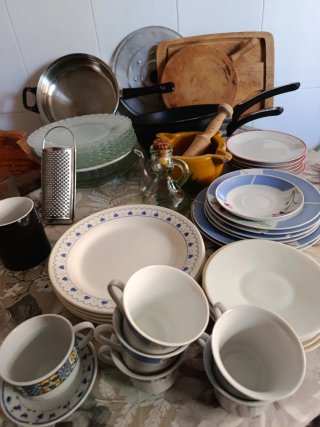 Lote Cocina: Platos, Tazas, Sartenes, Vasos