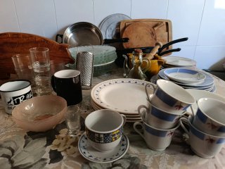 Lote Cocina: Platos, Tazas, Sartenes, Vasos