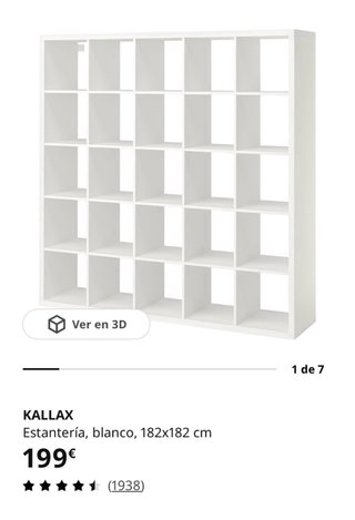 Librería Kallax Blanca 182x182 IKEA