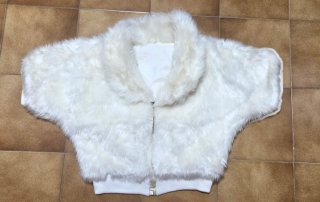 Chaqueta bolero pelo blanco