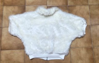Chaqueta bolero pelo blanco