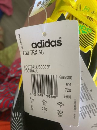 Botas de fútbol Adidas F30 TRX AG Amarillas