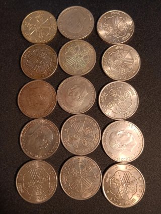 Lote (n°3) monedas 100 pesetas plata 1966