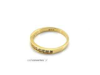 anillo oro 18k con piedra con circonita