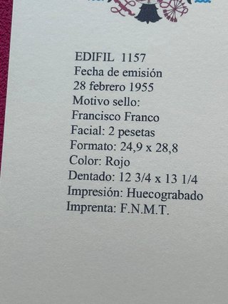 Sello Franco 1955 2 Pesetas