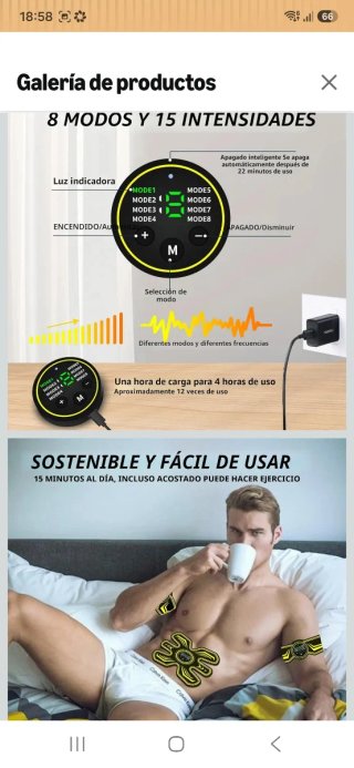 Electroestimulador muscular nuevo precintado