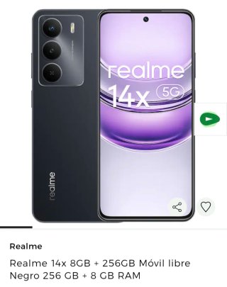 Realme 14x 8GB 256GB Negro 5G