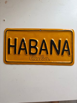 Placa Decorativa Habana Cuba Metal