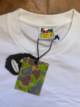 Camiseta Bape x Burberry Ape Head Blanca Talla S
