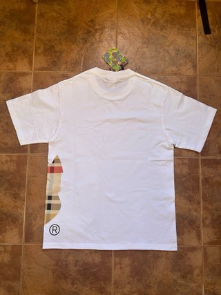 Camiseta Bape x Burberry Ape Head Blanca Talla S