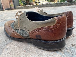 Zapatos de vestir de cuero y tweed